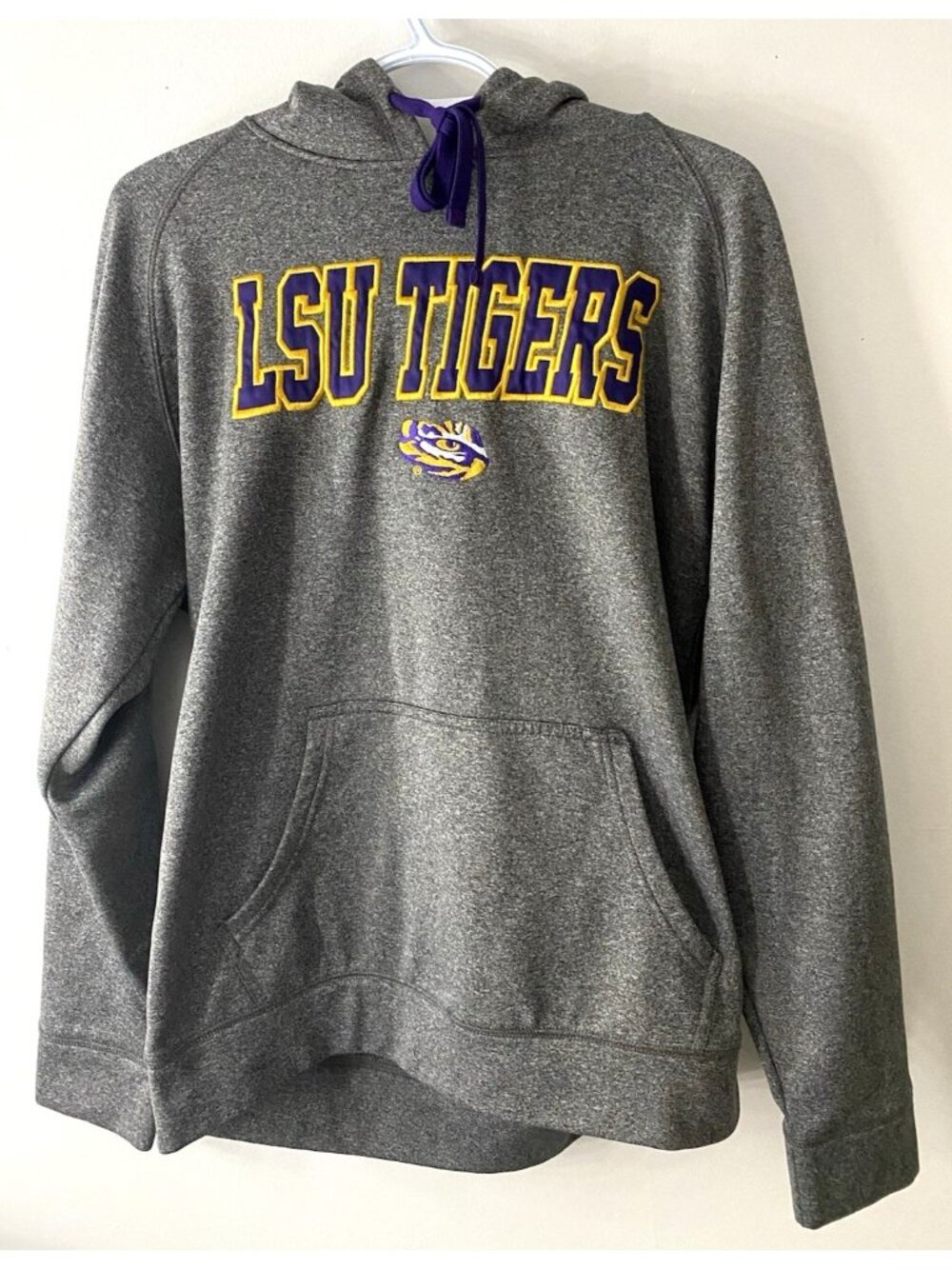 LSU Tigers Champion Sweater Hoodie Men's Size Medium Gray in Good condition!
